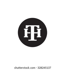Letter H And T Monogram Circle Logo