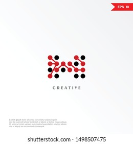 Letter H tech logo and icon design. Creative minimalism logotype icon symbol. eps10