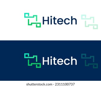 Logo de negocios de Tecnología y Tecnología de la Carta H