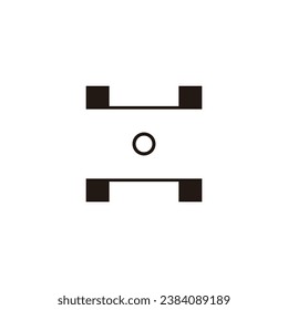 Letter H technology geometric symbol simple logo vector