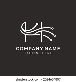 Logo-Design der Letter-H-Technologie