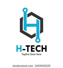 letter H Technology logo template illustration