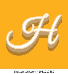 vector de diseño de efecto de texto de letra H, se puede utilizar para Logo.