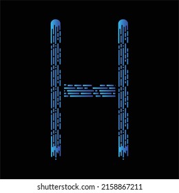 Letter H textured font vector illustration | Letters with texture for digital and 
screen printing ,t shirt, web, print,packaging, poster, mug, tote bag, advertising,
 merchandise and other uses.
