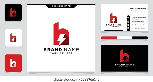 Letter H thunder logo vector design icon illustration