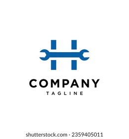 Letter H Tools and equipment logo icon vector template.eps
