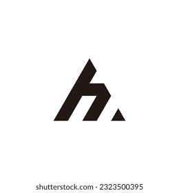 Letter h triangle geometric symbol simple logo vector