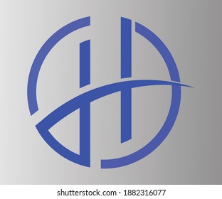 Letter H type logo vector design
