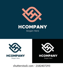 letter H typhography logo template vector design