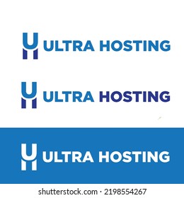 Letter h and u combination logo design. Creative modern stylish colorful trendy logo design 2022.