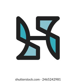 Letter H unique modern minimalist logo design template, suitable for your company