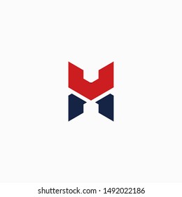letter H, H V concept, abstract logo vector template