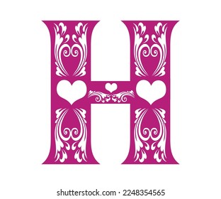 Letter H, Valentine Alphabet Monogram
Sublimation vector design file, for mug, t-shirt, vase, pillow case. etc