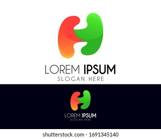 Letter H vector abstract logo design. With colorful icon template. Modern logo for your brand identity.
Creative vector elements