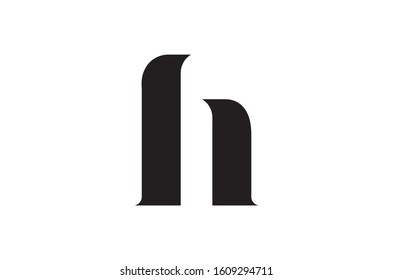letter H vector art graphic design..