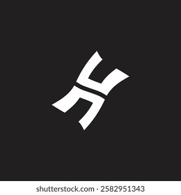 Letter H vector art icon logo design initial minimal and elegant awesome trendy professional logo design template on black background.