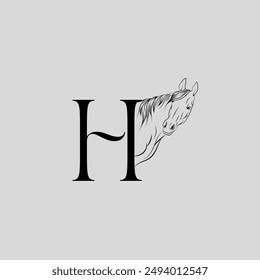 letter H vector design with Sign on grey background | English Alphabets for kids