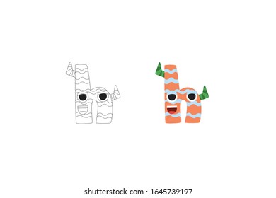 Paquete de ilustración de icono de vectores de letra h