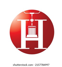 letter h vector icon isolated on white
