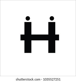 Letter H Vector Logo.