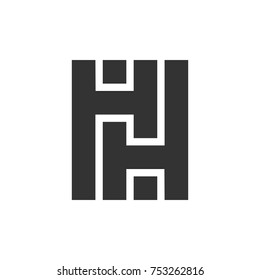 letter H and H vector logo
