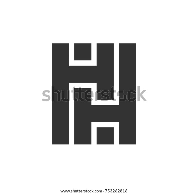 Letter H H Vector Logo Stock Vector (Royalty Free) 753262816 | Shutterstock