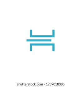 Vorlage für das Logo des Buchstaben H