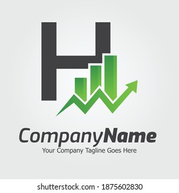 Letter H vector logo template, Colorful Letter H logo, Financial Company Logo, Financial Institute Advisors Logo Design Template Vector Icon