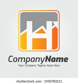 Letter H vector logo template, Colorful Letter H logo, Financial Company Logo, Financial Institute Advisors Logo Design Template Vector Icon