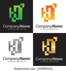 Letter H vector logo template, Colorful Letter H logo, Financial Company Logo, Financial Institute Advisors Logo Design Template Vector Icon