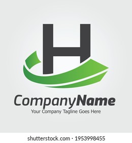 Plantilla para el logotipo del vector de la letra H, logotipo de la letra colorida H, logotipo de la empresa financiera, icono de la plantilla de diseño de los asesores del Instituto Financiero