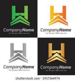 Letter H vector logo template, Colorful Letter H logo, Real Estate, Building and Construction Logo Design Template Vector Icon