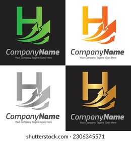 Letter H vector logo template, Colorful Letter H logo, Financial Company Logo, Financial Institute Advisors Logo Design Template Vector Icon