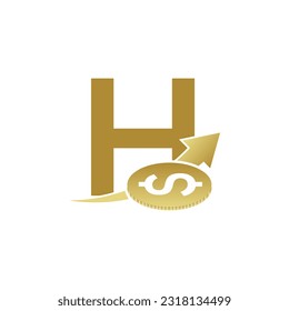 Buchstabe H, Vorlage für das Vektorlogo, Logo für farbige Buchstaben H, Logo für Finanzunternehmen, Empfehlungen für Finanzinstitute, Vektorsymbol