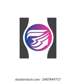 Letter H vector logo template, Colorful Letter H logo, Financial Company Logo, Financial Institute Advisors Logo Design Template Vector Icon