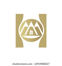 Letter H Vektorgrafik Logo Vorlage, Buntes Letter H Logo, Immobilien-, Bau- und Baulogo Design Vorlage Vektorgrafik Symbol