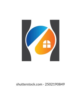 
Letter H vector logo template, Colorful Letter H logo, Real Estate, Building and Construction Logo Design Template Vector Icon
