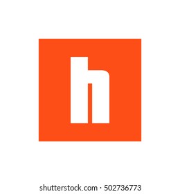 Letter H vector, logo. Useful as branding symbol, corporate identity, alphabet element, square app icon, clip art and illustration.