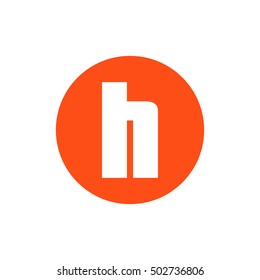 Letter H vector, logo. Useful as branding symbol, corporate identity, alphabet element, circle app icon, clip art and illustration.