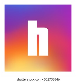 Letter H vector, logo. Useful as branding symbol, corporate identity, alphabet element, app icon, clip art and illustration.