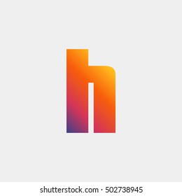 Letter H vector, logo. Useful as branding symbol, corporate identity, alphabet element, app icon, clip art and illustration.