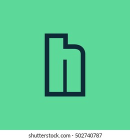 Letter H vector, logo. Useful as branding symbol, corporate identity, alphabet element, app icon, clip art and illustration.