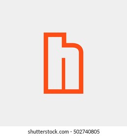 Letter H vector, logo. Useful as branding symbol, corporate identity, alphabet element, app icon, clip art and illustration.
