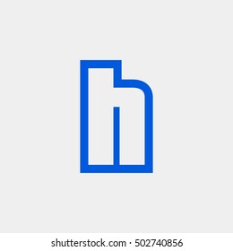 Letter H vector, logo. Useful as branding symbol, corporate identity, alphabet element, app icon, clip art and illustration.