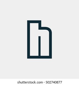 Letter H vector, logo. Useful as branding symbol, corporate identity, alphabet element, app icon, clip art and illustration.