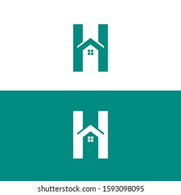 Letter H in vector for Real Estate , Property and Construction Logo design for business corporate sign. Minimal logo design template on white background.