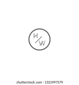 Letter H and W Logo Design