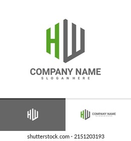 Letter H W logo vector template, Creative H W logo design concepts