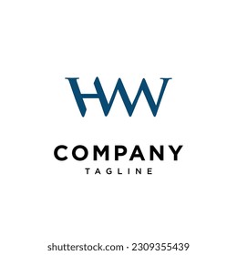 Letter H W W vector icon logo template.eps
