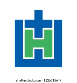 letter H and W vector logo.